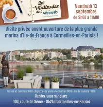 Visite privée de la marina de Cormeilles en Parisis le Vendredi 13 Septembre 2024